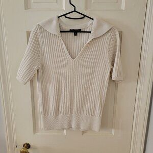 Heavy knit polo top
